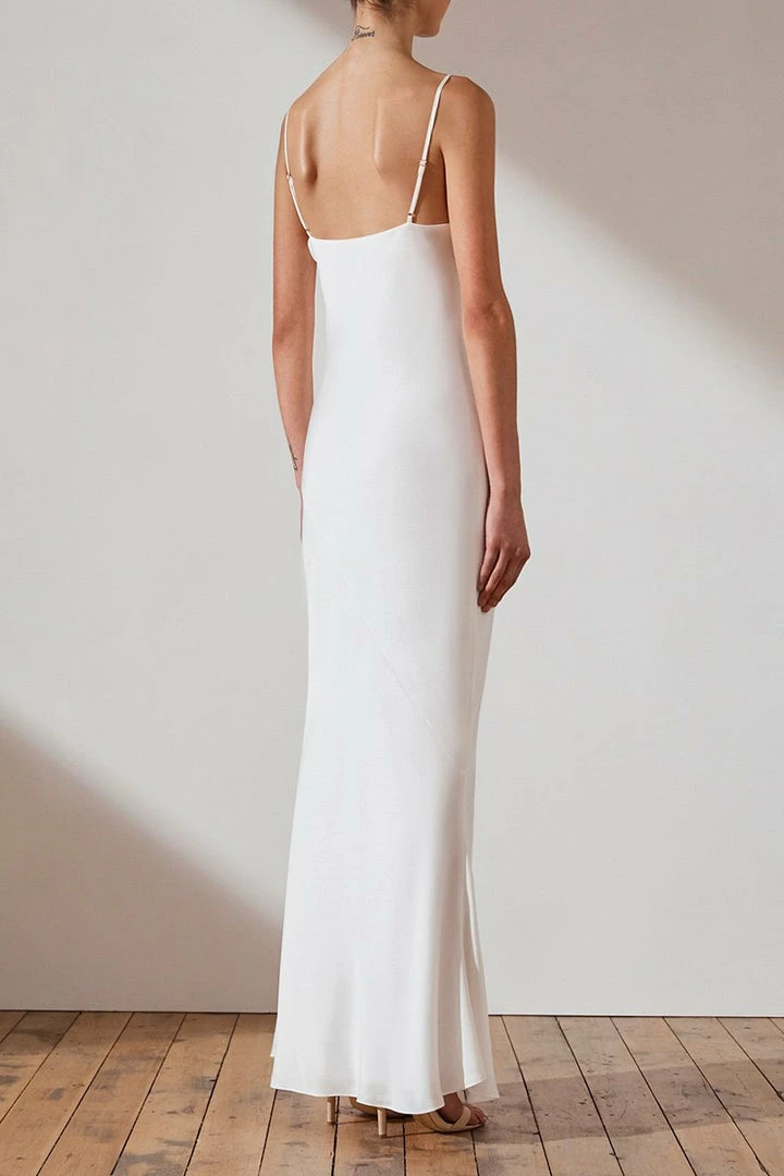 Shona Joy LUXE BIAS COWL SLIP DRESS - IVORY