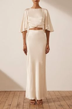 Shona Joy TOPS LA LUNE TWIST TOP - CREAM