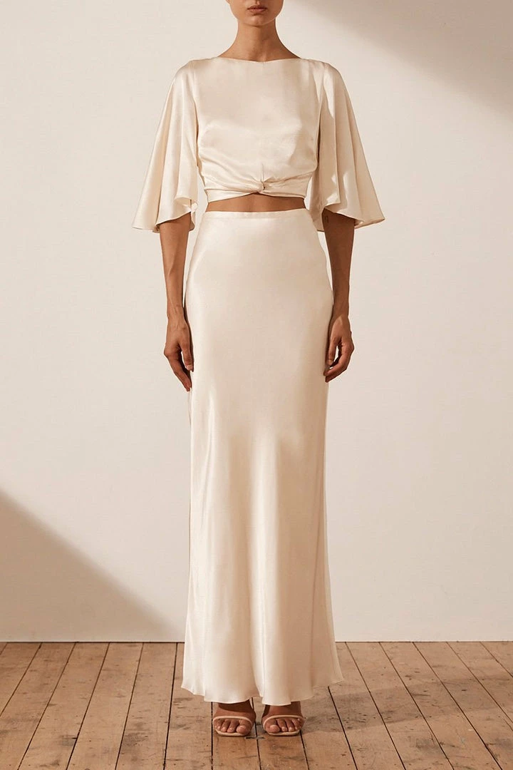 Shona Joy TOPS LA LUNE TWIST TOP - CREAM