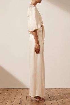 Shona Joy SHORTS & PANTS LA LUNE TUXEDO PANT - CREAM