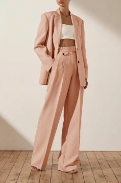 Shona Joy IVY OVERSIZED TAILORED BLAZER - ROSE DUST TOPS