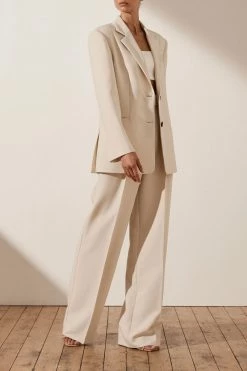 Shona Joy IVY OVERSIZED TAILORED BLAZER - BONE