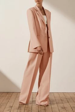 Shona Joy IVY OVERSIZED TAILORED BLAZER - ROSE DUST TOPS