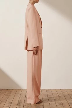 Shona Joy IVY OVERSIZED TAILORED BLAZER - ROSE DUST TOPS