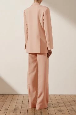 Shona Joy IVY OVERSIZED TAILORED BLAZER - ROSE DUST TOPS