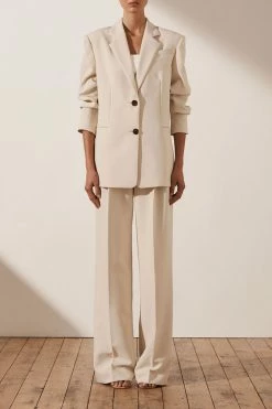 Shona Joy IVY OVERSIZED TAILORED BLAZER - BONE