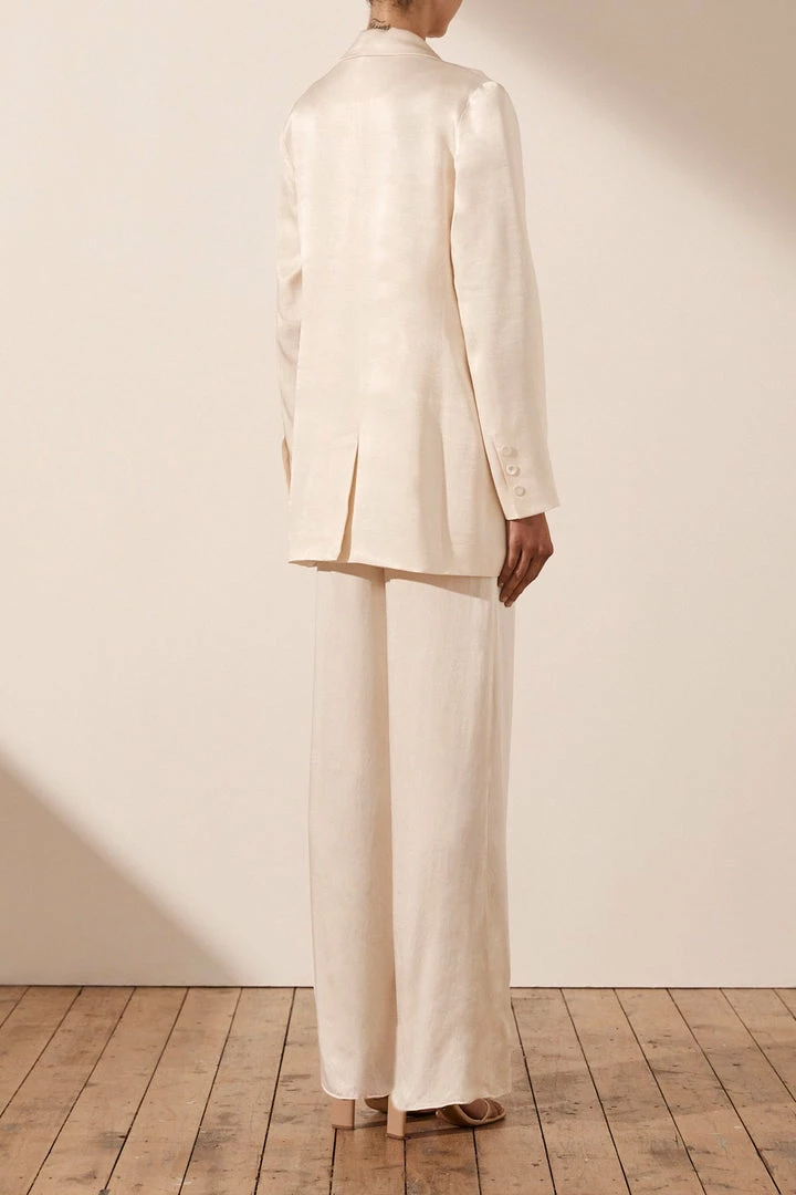 Shona Joy LA LUNE DOUBLE BREASTED BLAZER - CREAM TOPS
