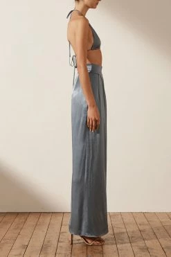 Shona Joy SHORTS & PANTS LA LUNE TUXEDO TROUSER - BLUE SMOKE