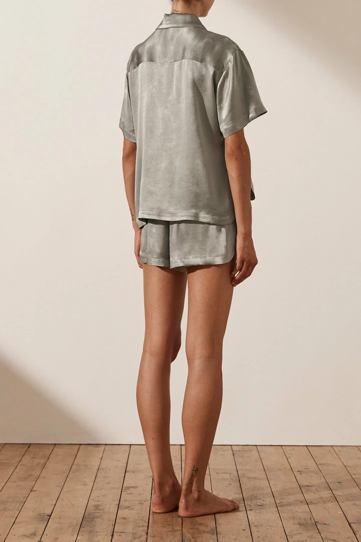 Shona Joy SHORTS & PANTS LA LUNE LOUNGE SHIRT SET - SAGE