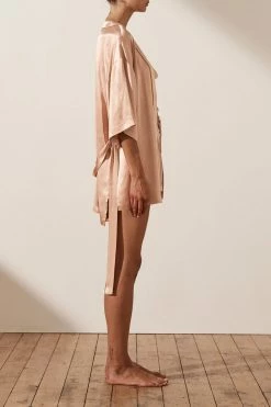 Shona Joy Wedding LA LUNE LOUNGE ROBE - DESERT ROSE