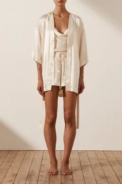 Shona Joy LA LUNE LOUNGE ROBE - CREAM