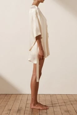 Shona Joy LA LUNE LOUNGE ROBE - CREAM