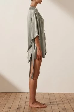 Shona Joy LA LUNE LOUNGE ROBE - SAGE Wedding