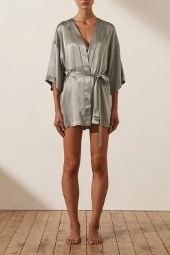 Shona Joy LA LUNE LOUNGE ROBE - SAGE Wedding