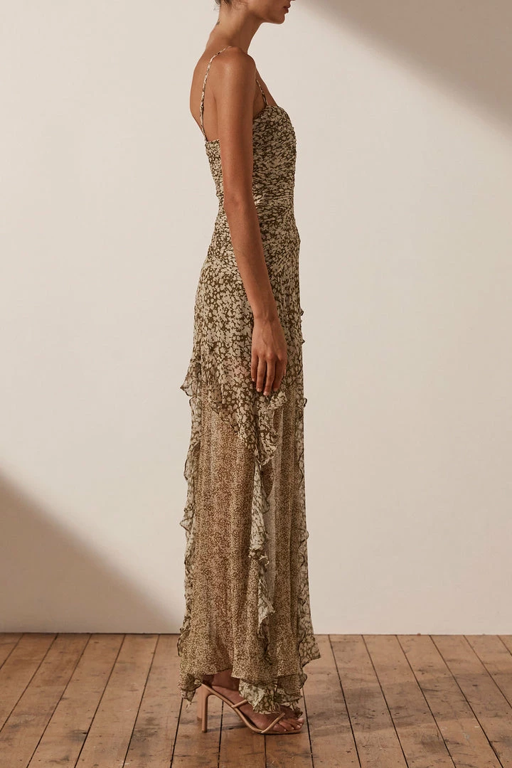 Shona Joy DRESSES CLAUDETTE RUCHED FRILL MAXI DRESS