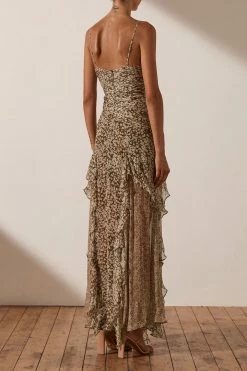 Shona Joy DRESSES CLAUDETTE RUCHED FRILL MAXI DRESS