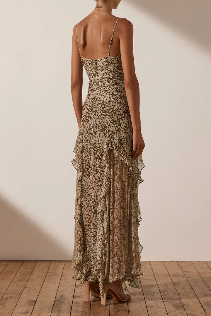Shona Joy DRESSES CLAUDETTE RUCHED FRILL MAXI DRESS