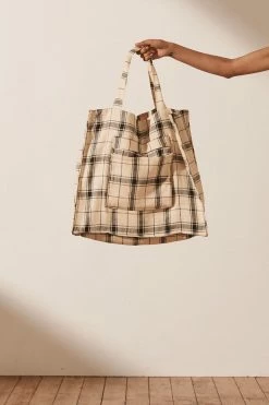 Shona Joy INDRA LINEN OVERSIZED TOTE BAG