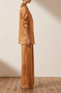 Shona Joy TOPS ALMA DOUBLE BREASTED BLAZER - TURMERIC