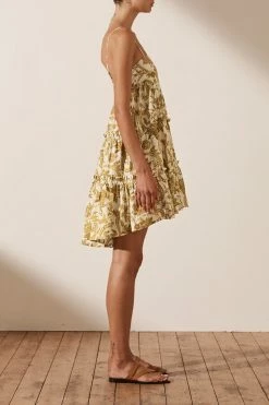 Shona Joy DRESSES SAFFRON TIERED MINI DRESS