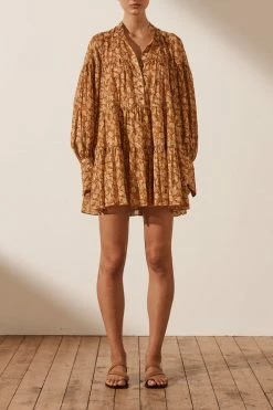 Shona Joy ARIZONA TIERED MINI DRESS