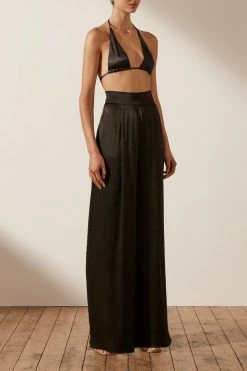 Shona Joy LA LUNE TRIANGLE BRALETTE - BLACK