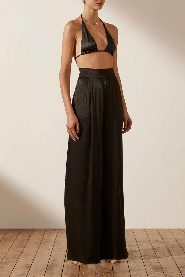 Shona Joy LA LUNE TRIANGLE BRALETTE - BLACK