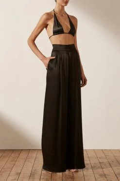 Shona Joy LA LUNE TRIANGLE BRALETTE - BLACK