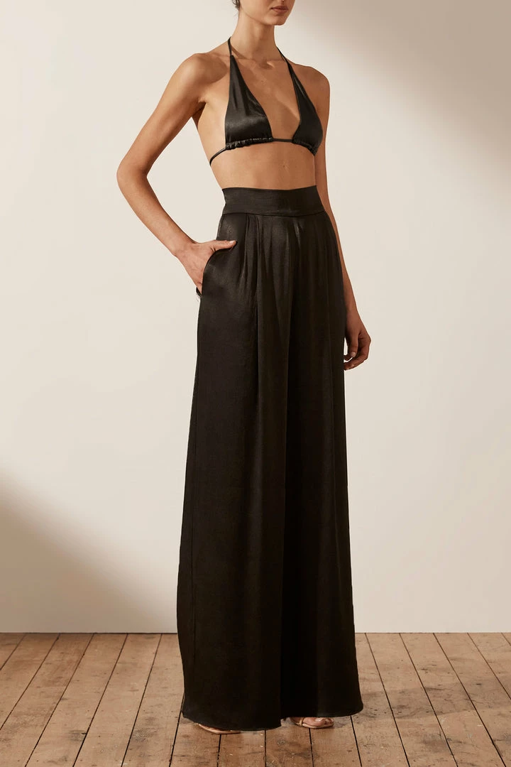 Shona Joy LA LUNE TRIANGLE BRALETTE - BLACK