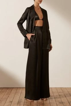 Shona Joy LA LUNE TRIANGLE BRALETTE - BLACK