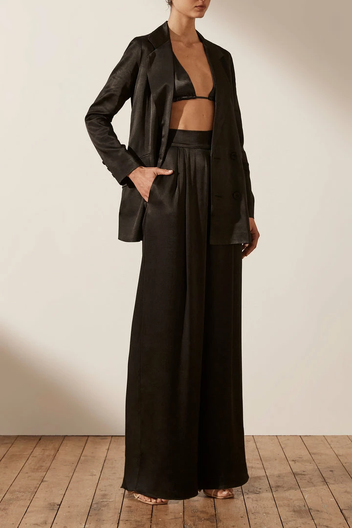 Shona Joy LA LUNE TRIANGLE BRALETTE - BLACK