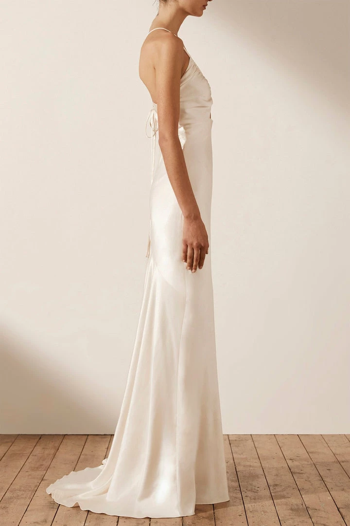 Shona Joy LA LUNE RUCHED BODICE MAXI DRESS - CREAM