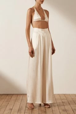 Shona Joy TOPS LA LUNE TRIANGLE BRALETTE - CREAM