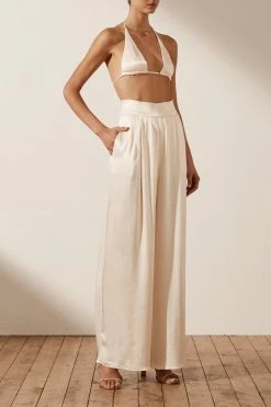 Shona Joy TOPS LA LUNE TRIANGLE BRALETTE - CREAM