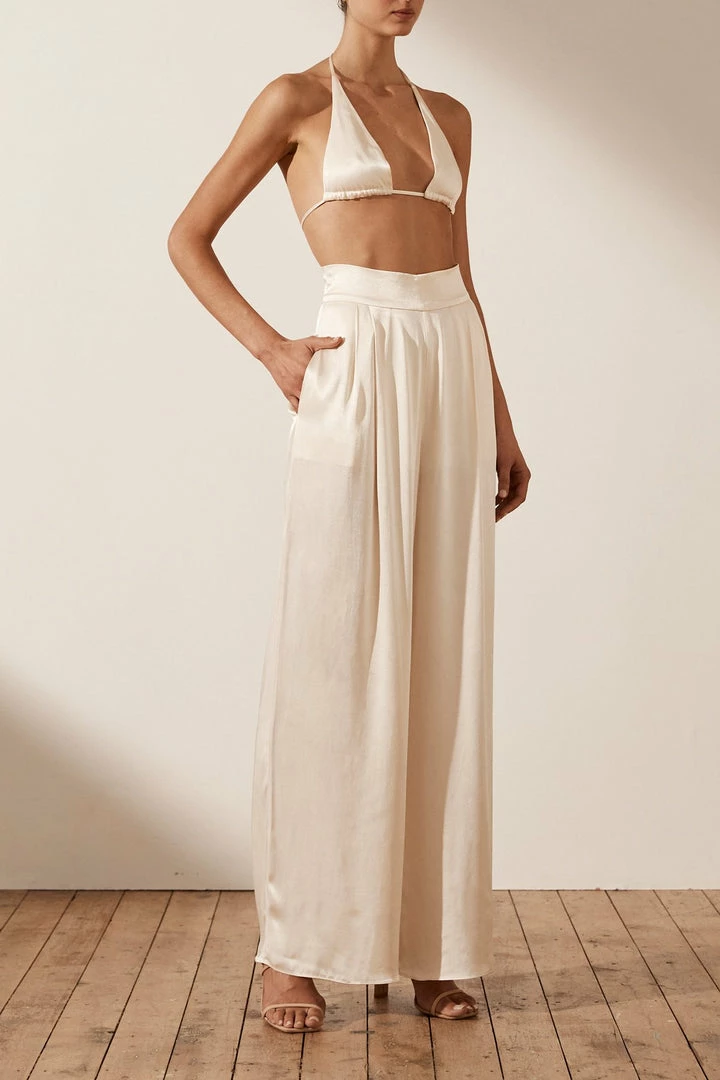 Shona Joy TOPS LA LUNE TRIANGLE BRALETTE - CREAM