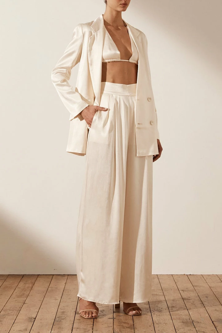 Shona Joy TOPS LA LUNE TRIANGLE BRALETTE - CREAM