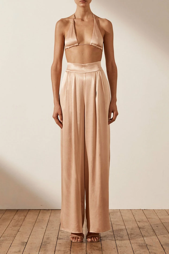 Shona Joy LA LUNE TRIANGLE BRALETTE - DESERT ROSE TOPS