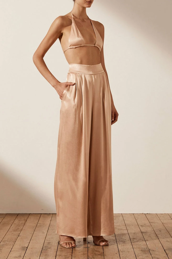 Shona Joy LA LUNE TRIANGLE BRALETTE - DESERT ROSE TOPS