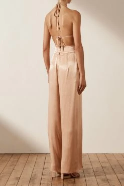 Shona Joy LA LUNE TUXEDO TROUSER - DESERT ROSE