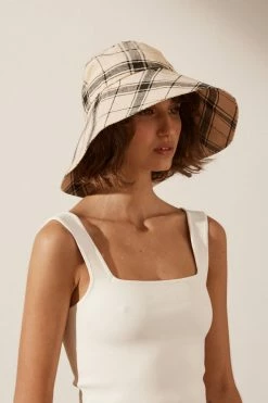 Shona Joy ACCESSORIES INDRA LINEN SUN HAT