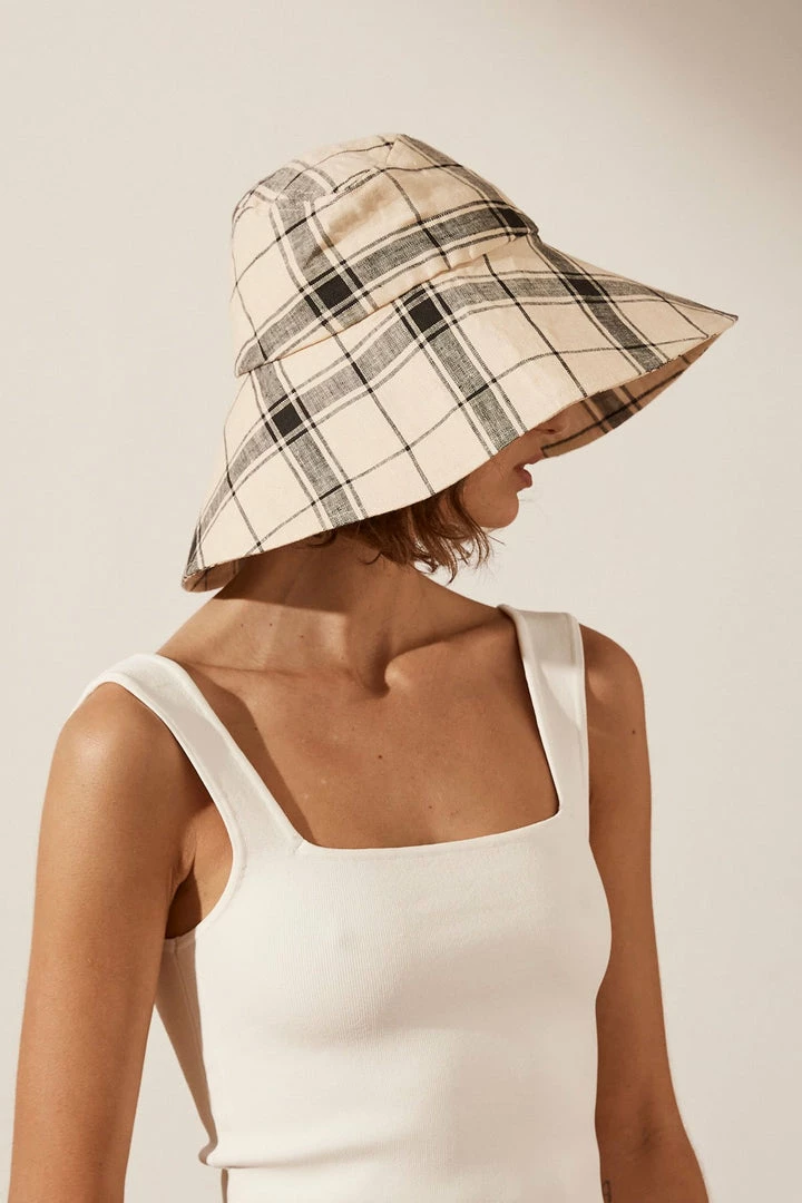 Shona Joy ACCESSORIES INDRA LINEN SUN HAT