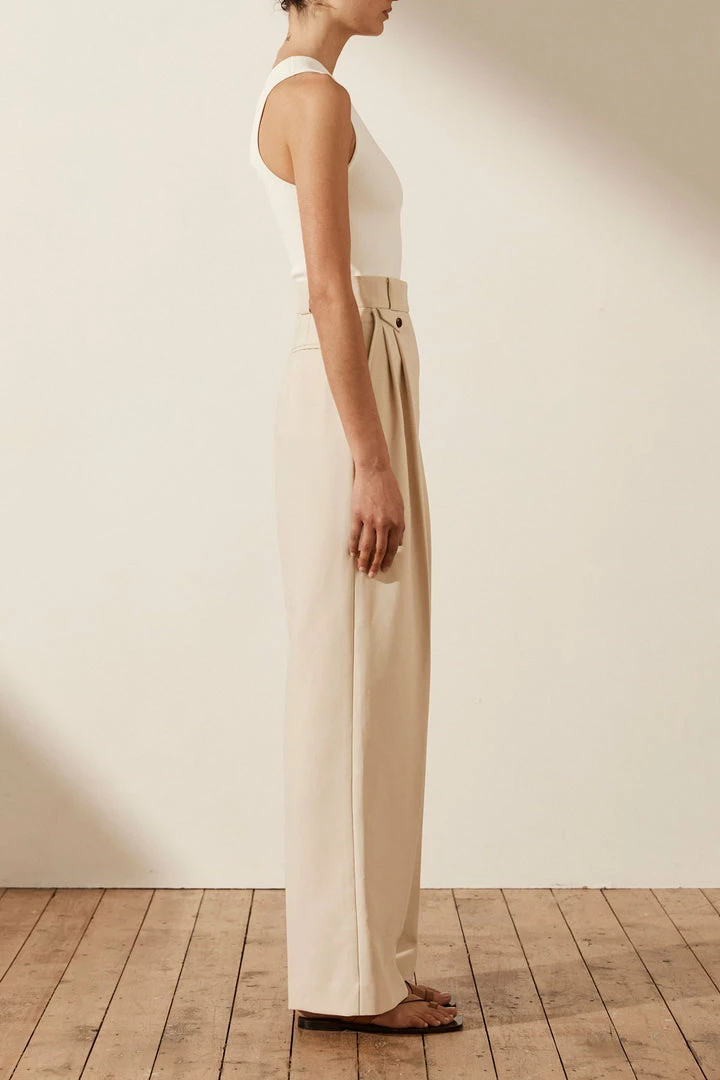 Shona Joy TOPS BASIC ONE SHOULDER TOP - IVORY