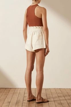 Shona Joy BASIC RACER BACK TOP - CLAY TOPS