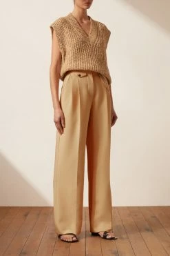 Shona Joy OLIVIA VEST - CAMEL/MULTI