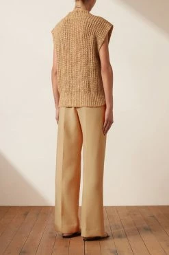 Shona Joy OLIVIA VEST - CAMEL/MULTI