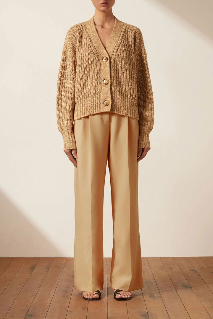 Shona Joy TOPS OLIVIA CARDIGAN - CAMEL/MULTI