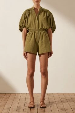 Shona Joy TOPS PRISCILA SHORT SLEEVE SHIRT - CUMIN