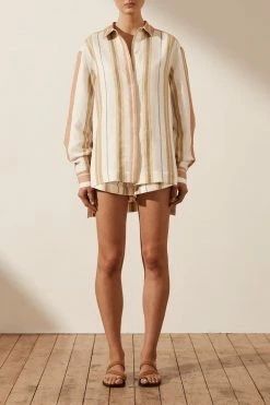 Shona Joy TOPS SUZANA LINEN BUTTON UP SHIRT