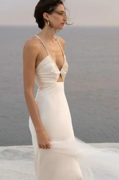 Shona Joy LA LUNE RUCHED BODICE MAXI DRESS - CREAM