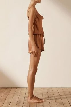 Shona Joy Wedding LA LUNE LOUNGE CAMI SET - COPPER